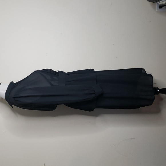 Vintage Chel'sea L'td. belted dress size 14 Made in the USA Black - Picture 5 of 11